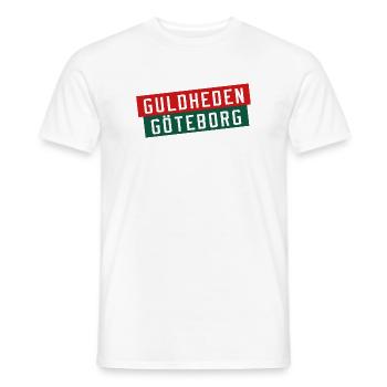 Logo rayé de Guldheden Göteborg - T-shirt homme - blanc - Devant - AI Model Male 178 dark (178cm)
