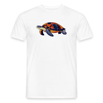 Bunte Mosaik Wasser Schildkröte Meeresschildkröte - Männer T-Shirt - Weiß - Vorne - AI Model Male 178 dark (178cm)