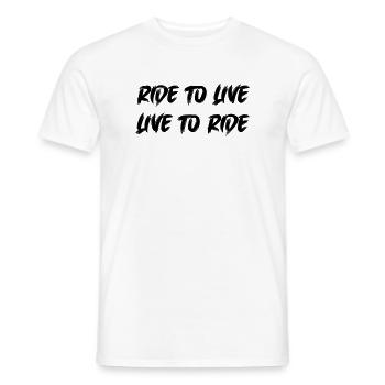 ride to live - Männer T-Shirt - Weiß - Vorne - AI Model Male 178 dark (178cm)