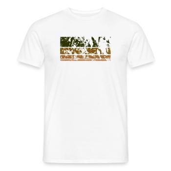 HIntergrund - Vintage Khaki - Männer T-Shirt - Weiß - Vorne - AI Model Male 178 dark (178cm)