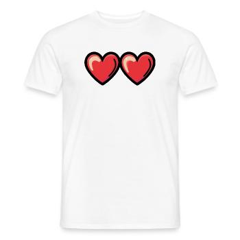 Herzen Liebe Symbol - Männer T-Shirt - Weiß - Vorne - AI Model Male 178 dark (178cm)