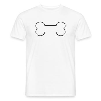 Dog bone - Men's T-Shirt - white - Front - AI Model Male 178 dark (178cm)