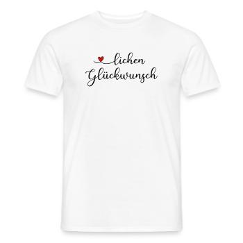 herzlichen Glückwunsch - Männer T-Shirt - Weiß - Vorne - AI Model Male 178 dark (178cm)