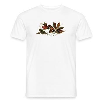 leaves - Men's T-Shirt - white - Front - AI Model Male 178 dark (178cm)