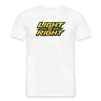 Light is right - Men's T-Shirt - white - Front - AI Model Male 178 dark (178cm)