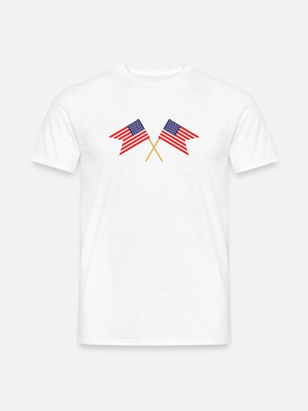 Flagge der Vereinigten Staaten - Männer T-Shirt - Weiß