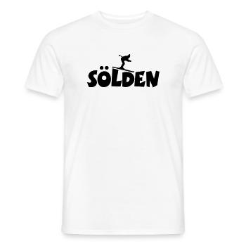 Sölden Ski (M) - Men's T-Shirt - white - Front - AI Model Male 178 dark (178cm)