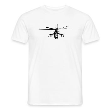 hélicoptère Mi-24 - T-shirt homme - blanc - Devant - AI Model Male 178 dark (178cm)