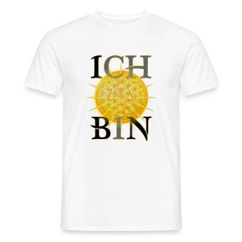 ICH BIN - Lebensblume - Meditation - Sonne - Männer T-Shirt - Weiß - Vorne - AI Model Male 178 dark (178cm)