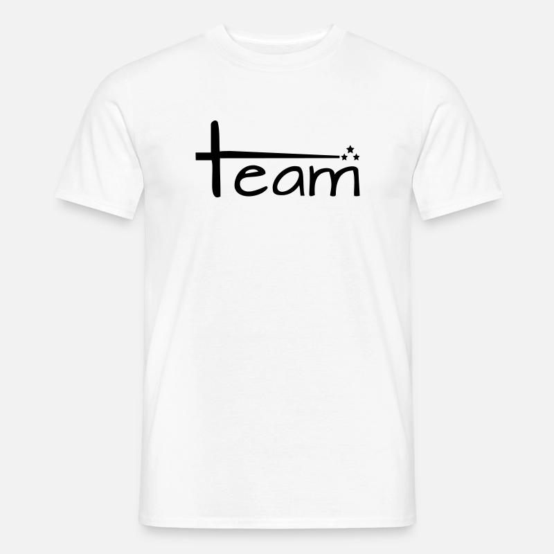 Team Style mit Sternen - Männer T-Shirt - Weiß