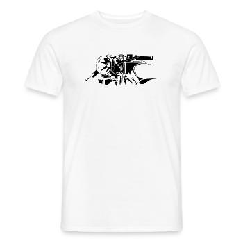 Motorcycle Motorcycle Biker Symbol Illustration Icon - Men's T-Shirt - white - Front - AI Model Male 178 dark (178cm)