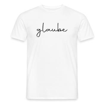 glaube - an dich - Männer T-Shirt - Weiß - Vorne - AI Model Male 178 dark (178cm)