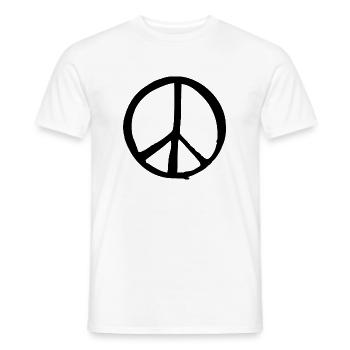 peace sign - Men's T-Shirt - white - Front - AI Model Male 178 dark (178cm)