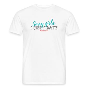 Sorry Girls, Models – Farbexplosion - Männer T-Shirt - Weiß - Vorne - AI Model Male 178 dark (178cm)