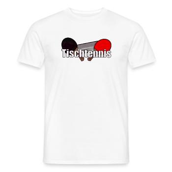 Tischtennis Collage mit Schlägern - Männer T-Shirt - Weiß - Vorne - AI Model Male 178 dark (178cm)