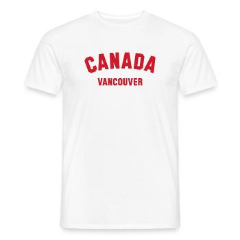 VANCOUVER, Canada Kanada - T-shirt homme - blanc - Devant - AI Model Male 178 dark (178cm)