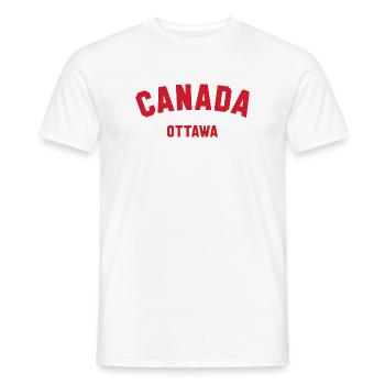 OTTAWA, Canada Kanada - Men's T-Shirt - white - Front - AI Model Male 178 dark (178cm)