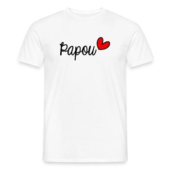 PAPUAN. DAD. FATHER'S DAY. HAPPY FATHER'S DAY - Men's T-Shirt - white - Front - AI Model Male 178 dark (178cm)