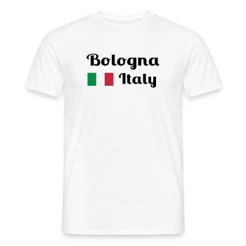 Bologna Italy - Stylish prints - Men's T-Shirt - white - Front - AI Model Male 178 dark (178cm)