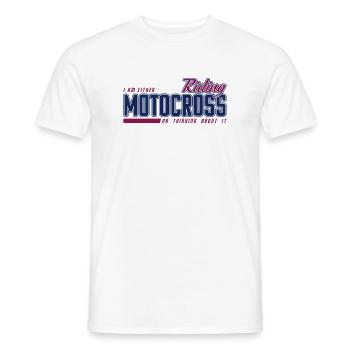 Riding Motocross - MX Riding - Men's T-Shirt - white - Front - AI Model Male 178 dark (178cm)