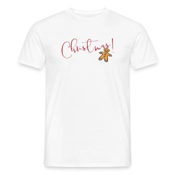 Christmas gingerbread - Men's T-Shirt - white - Front - AI Model Male 178 dark (178cm)