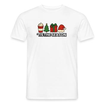C’est la saison Équipe de Noël festive - T-shirt homme - blanc - Devant - AI Model Male 178 dark (178cm)
