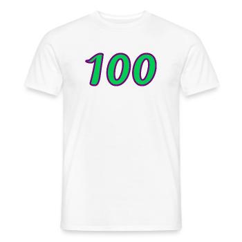 100. 100 JAHRE. 100-JÄHRIGES JUBILÄUM. GEBURTSTAG 100 - Männer T-Shirt - Weiß - Vorne - AI Model Male 178 dark (178cm)