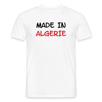 Made in Algeria - Men's T-Shirt - white - Front - AI Model Male 178 dark (178cm)