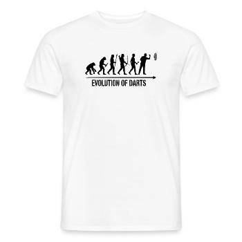 Darts Evolution Hoodie, Socken, Tasse, Top - Männer T-Shirt - Weiß - Vorne - AI Model Male 178 dark (178cm)