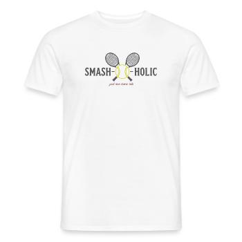 Tennis SMASH-o-holic Hoodie, Socken, Kissen - Männer T-Shirt - Weiß - Vorne - AI Model Male 178 dark (178cm)
