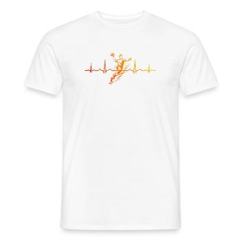 Message clair de handball pour hommes - T-shirt homme - blanc - Devant - AI Model Male 178 dark (178cm)