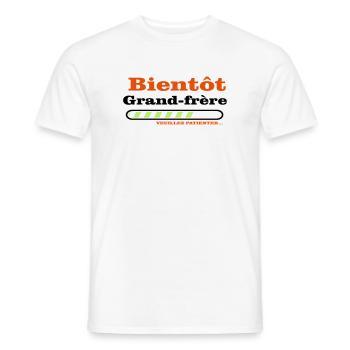 soon to be a big brother - Men's T-Shirt - white - Front - AI Model Male 178 dark (178cm)
