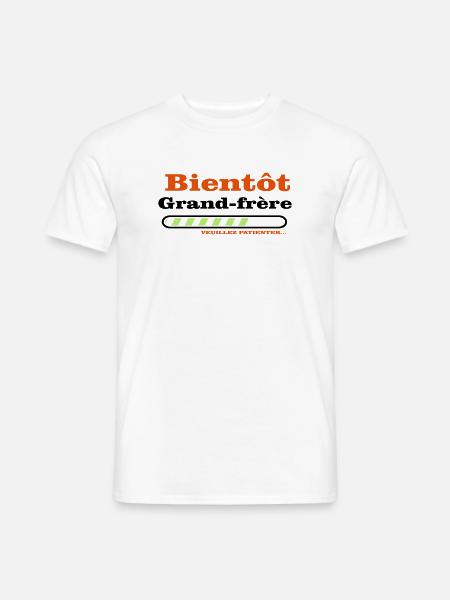 Bald ein großer Bruder - Männer T-Shirt - Weiß