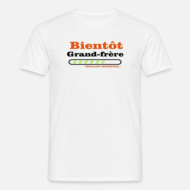 Bald ein großer Bruder - Männer T-Shirt - Weiß