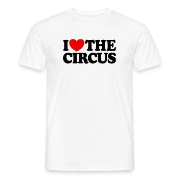 J’adore le cirque - T-shirt homme - blanc - Devant - AI Model Male 178 dark (178cm)