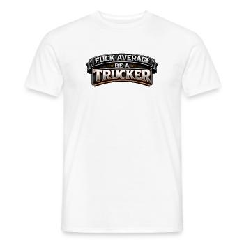 Proud trucker – passion on the road - Men's T-Shirt - white - Front - AI Model Male 178 dark (178cm)