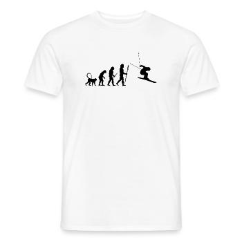 Évolution du skieur - T-shirt homme - blanc - Devant - AI Model Male 178 dark (178cm)