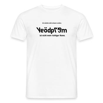 nicht mein richtiger Name - Männer T-Shirt - Weiß - Vorne - AI Model Male 178 dark (178cm)