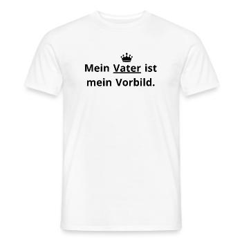 Papa Vorbild: Mein Held im Leben. - Männer T-Shirt - Weiß - Vorne - AI Model Male 178 dark (178cm)