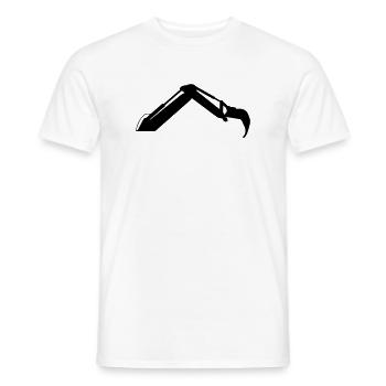 Baggerarm – Grabekraft - Männer T-Shirt - Weiß - Vorne - AI Model Male 178 dark (178cm)