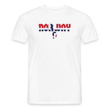 Norway Lettering – Modern Norway Design - Men's T-Shirt - white - Front - AI Model Male 178 dark (178cm)