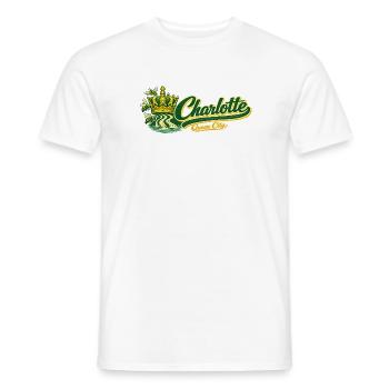 Design rétro vintage de Charlotte Queen City - T-shirt homme - blanc - Devant - AI Model Male 178 dark (178cm)