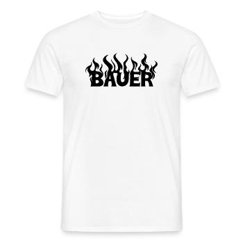 Bauer lodernde Flammen - Männer T-Shirt - Weiß - Vorne - AI Model Male 178 dark (178cm)