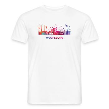 Wolfsburger Skyline Wolfsburg - Männer T-Shirt - Weiß - Vorne - AI Model Male 178 dark (178cm)