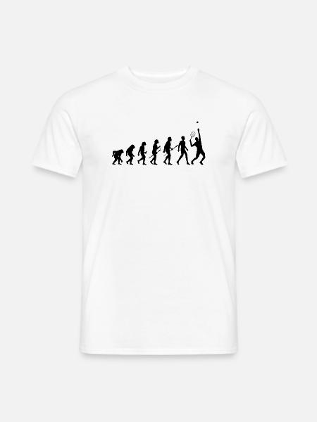 Tennis Evolution - Männer T-Shirt - Weiß