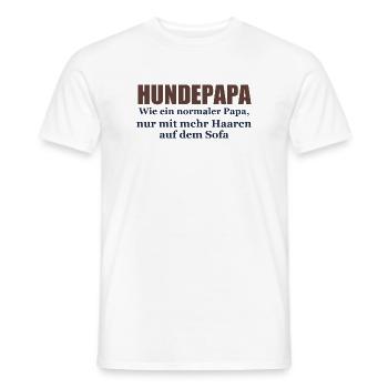Hundepapa – Wie ein normaler Papa - Männer T-Shirt - Weiß - Vorne - AI Model Male 178 dark (178cm)