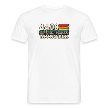 4400 Münster Stadtsilhouette - Männer T-Shirt - Weiß - Vorne - AI Model Male 178 dark (178cm)