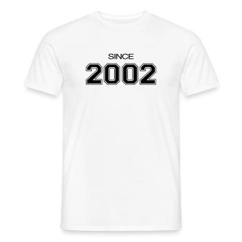 Depuis 2002 année de naissance ou d'évènement - T-shirt homme - blanc - Devant - AI Model Male 178 dark (178cm)