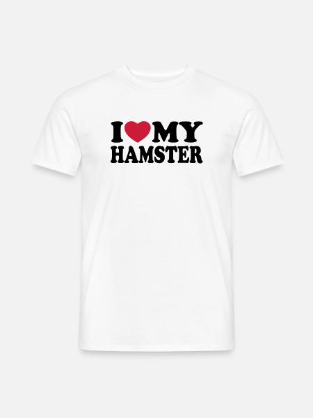 I love my hamster - Men's T-Shirt - white