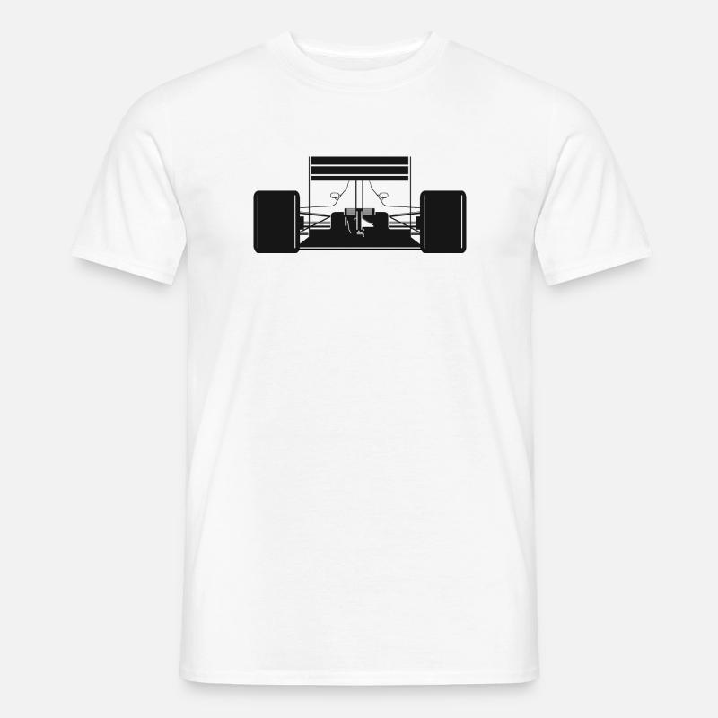 Voiture de formule arrière Voitures de course Symbole de course - T-shirt homme - blanc